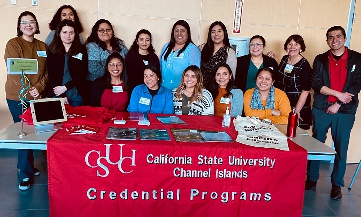 Group Picture of CSUCI Credential Program booth 