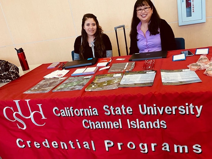 Arlene Pendleton and Natalie Rodriguez at CSUCI Credential Program booth