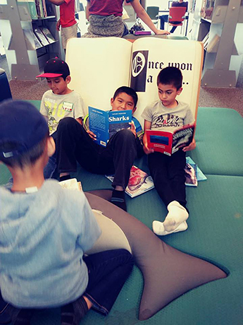Boys reading
